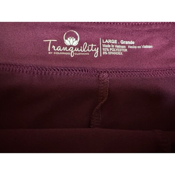 NEW WOMENS Tranquility PLUM PURPLE W/ PINK FLORAL PULL ON KNIT SKORT SIZE Large - Picture 3 of 5